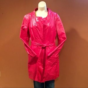Etcetera Stunning  Coated Linen Blend Raincoat-8